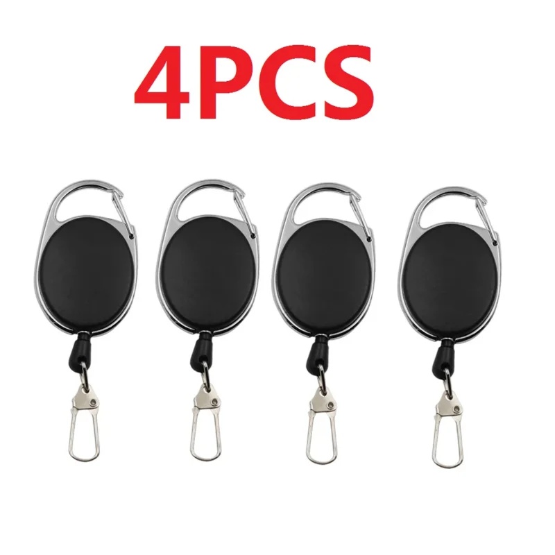Fishing Kayak Rod Holder - 2-4 Pieces Retractable Keychain Badge Holder