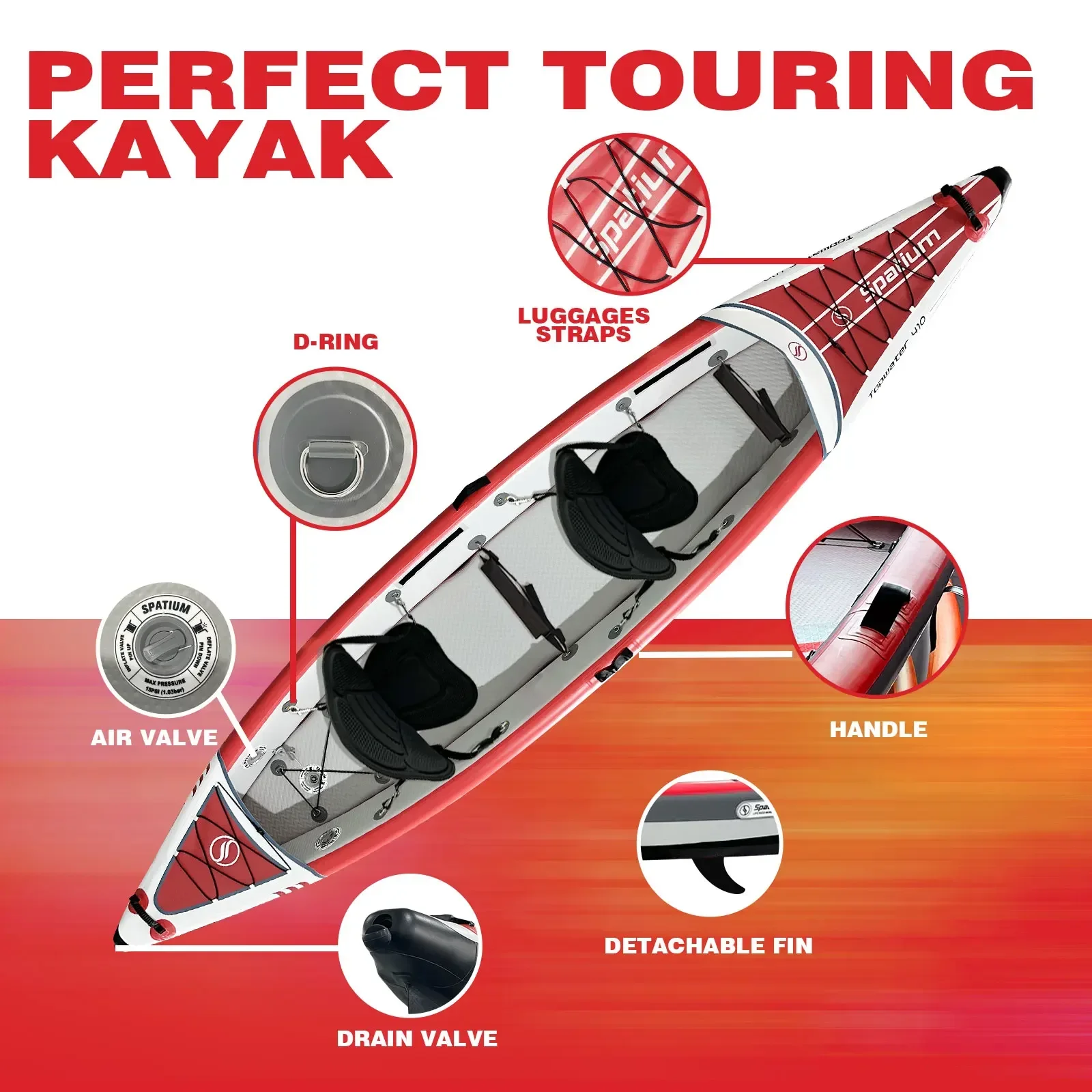 Spatium Inflatable Kayak PVC F - огляд і ціна Fishing Kayak Inflatable
