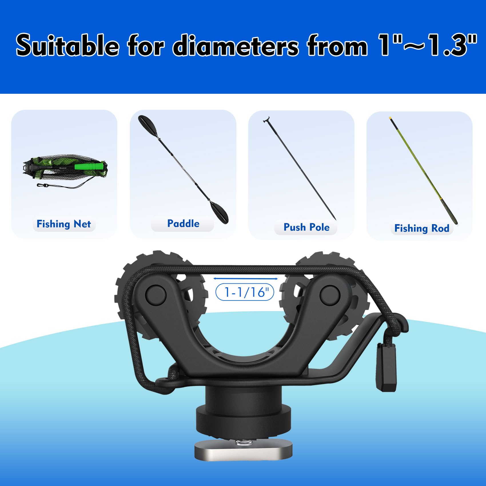 Kayak Rail Paddle Holder Kayak - огляд і ціна Fishing Kayak Anchor